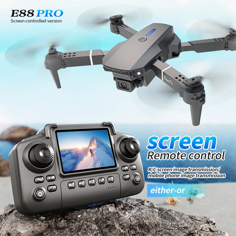 Drone Rc Cable - Professional E88 PRO Drone with screen