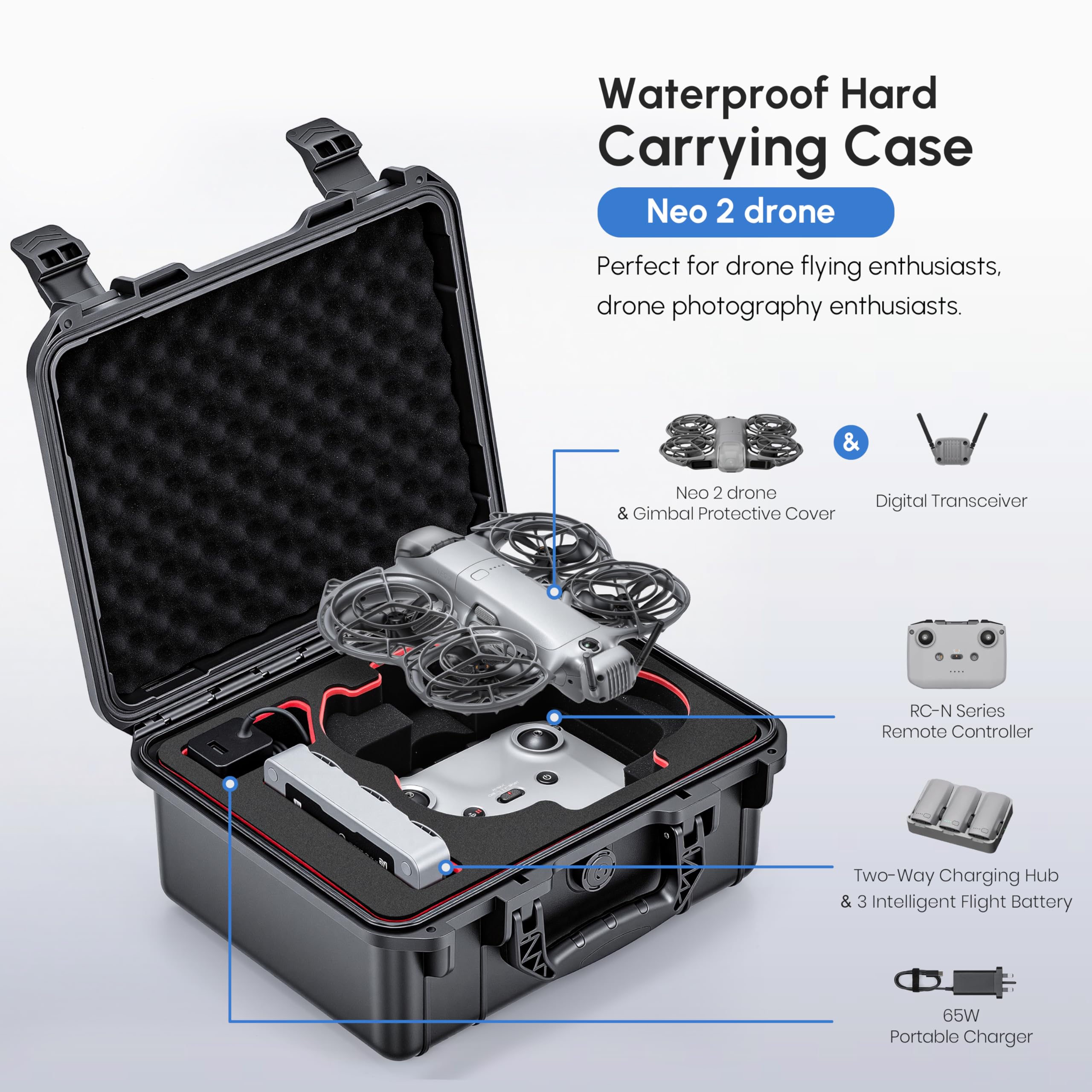 NEO 2 Case,Waterproof Hard Car - Drone Neo Rc review and price