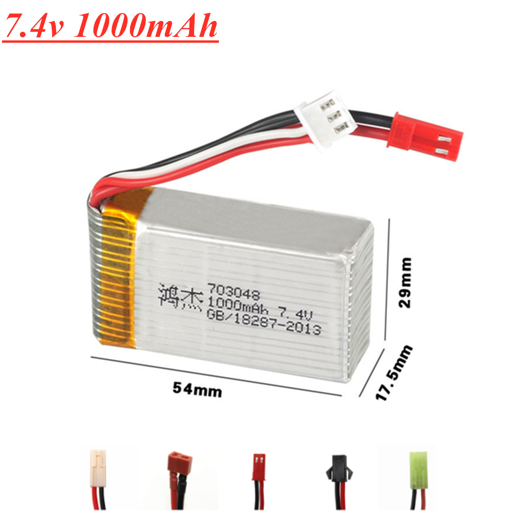 7.4V 1000mAh 25c 703048 Lipo B - Drone Mjx Rc review and price